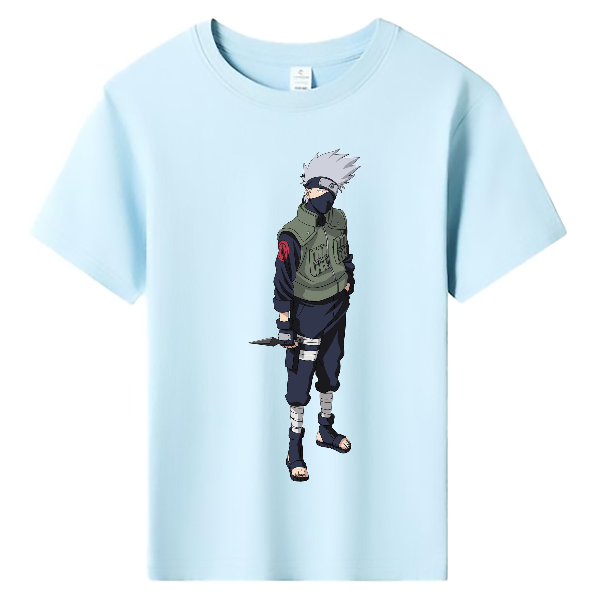 （画像用） NARUTO -ナルト- はたけ カカシ Hatake Kakashi 綿100％キッズTシャツ（フロントプリント）